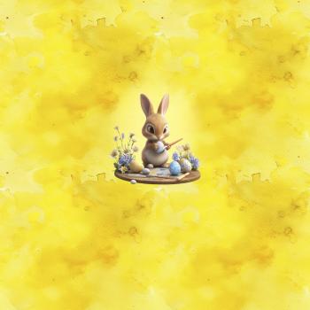 Preview: Frühlingserwachen - Panelbild Osterhase - BIO Jersey