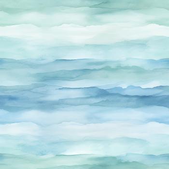 Summer Print - Wellen türkis - Überbreite BIO Jersey