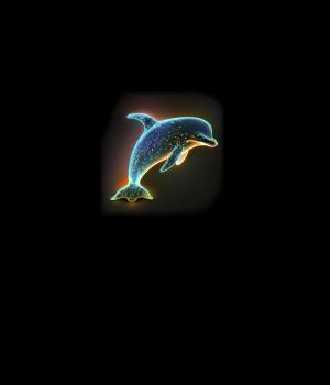 Preview: Glow - Panelbild Delfin 70cm - BIO Jersey