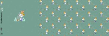 Preview: König Frechdachs - Panel mint 60x180cm - BIO Jersey
