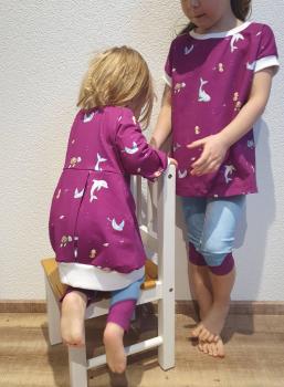 Preview: Little Ocean - Allover beere - Überbreite BIO Jersey