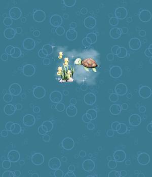 Preview: Little Ocean - Panelbild Schildkröte türkis 70cm - BIO Jersey