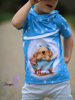 Preview: Badespaß - Panelbild Hund - BIO Jersey