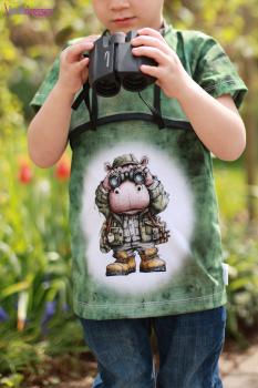 Preview: Explorer - Panelbild Nilpferd 70cm - BIO Jersey