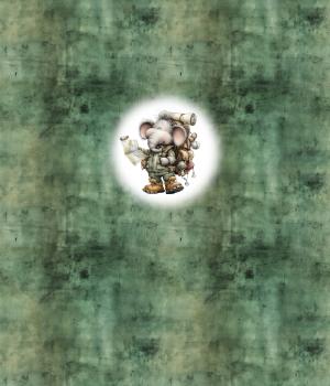 Preview: Explorer - Panelbild Elefant 70cm - BIO Jersey