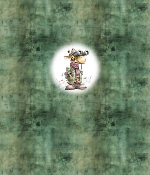Preview: Explorer - Panelbild Explorer Giraffe 70cm - BIO Jersey