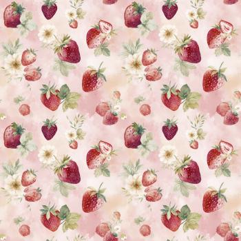 Fruits - Erdbeeren Allover - Überbreite BIO Jersey