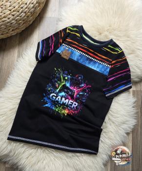 Preview: Gaming - Panelbild Gamer schwarz 70cm - BIO Jersey