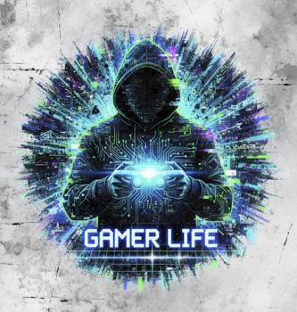 Gaming - Panelbild Gamer Life grau 70cm - BIO Jersey