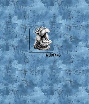 Preview: Wildfang - Panelbild Nilpferd 70cm - BIO Jersey