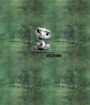 Preview: Wildfang - Panelbild Schlange 70cm - BIO Jersey