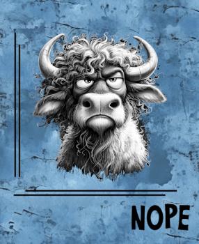 Wildfang - Panelbild Stier 70cm - BIO Jersey