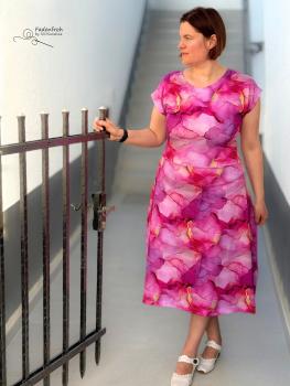 Preview: Fantasie - Aquarell rosa pink - Überbreite BIO Jersey