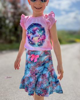 Preview: Fantasie - Panelbild Einhorn 70cm - BIO Jersey