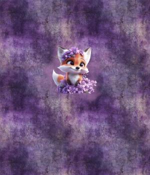 Preview: Fantasie - Panelbild Fuchs 70cm - BIO Jersey