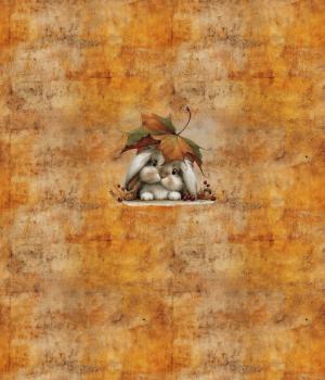 Preview: HalloAutumn Panel Hase orange – BIO French Terry