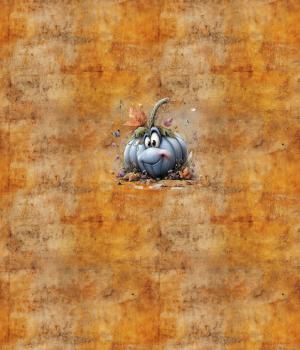 Preview: HalloAutumn Panel Herbstkürbis – BIO French Terry
