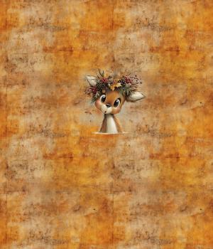 Preview: HalloAutumn Panel Reh orange – BIO French Terry