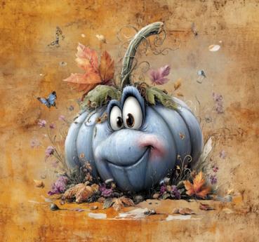 HalloAutumn Panel Herbstkürbis – BIO French Terry