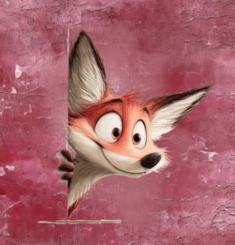 Guck Guck 2026 - Panelbild Fuchs rot - BIO French Terry