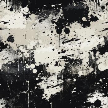 Wild - Grunge schwarz grau - Überbreite BIO French Terry