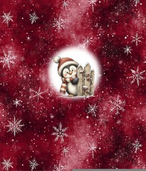 Preview: Winter Panel Pinguin - BIO French Terry