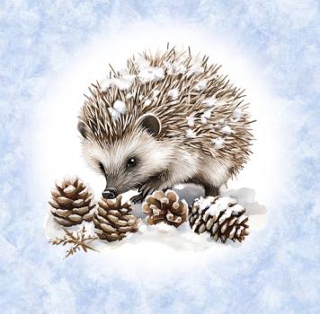 Winter Panel Igel - BIO French Terry