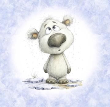Winter Panel Eisbär - BIO French Terry