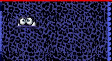 Preview: VORBESTELLUNG - Panel Monsta blau by Thorsten Berger - French Terry, Swafing