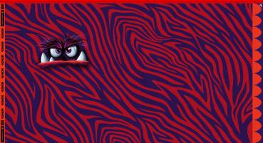 Preview: VORBESTELLUNG - Panel Monsta rot by Thorsten Berger - French Terry, Swafing