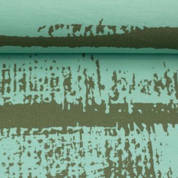 VORBESTELLUNG - Kombi Streifen mint - Dachshund Berny by Thorsten Berger - French Terry, Swafing