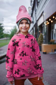 Preview: VORBESTELLUNG - Allover Shit Happens pink by Thorsten Berger - French Terry, Swafing