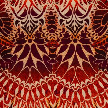 Iris rot orange, Viskosewebware - Swafing