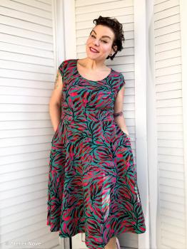 Preview: Luminoso by Bienvenido Colorido - Petrol/Pink - Jersey, Swafing