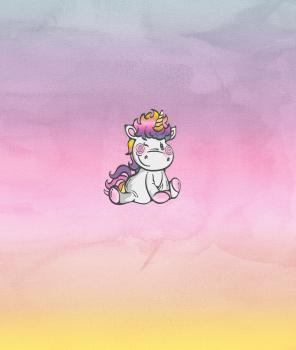 Panelbild Einhorn sitzend - BIO Jersey