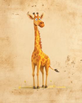 Schrullige Safari - Giraffe - BIO French Terry