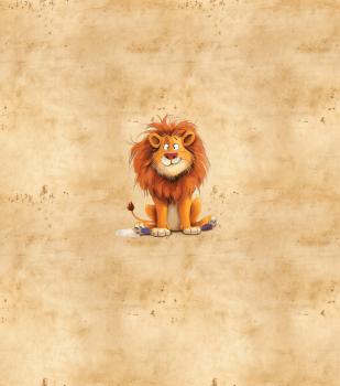 Preview: Schrullige Safari - Löwe - BIO French Terry