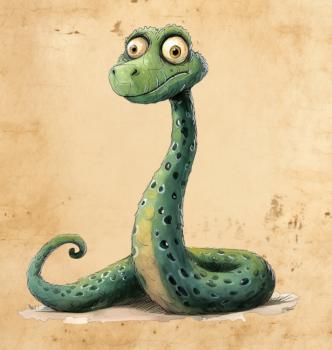 Schrullige Safari - Schlange - BIO French Terry