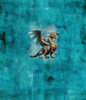 Preview: Steampunk Drache Panel – BIO French Terry