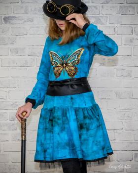 Preview: Steampunk Schmetterling Panel – BIO French Terry
