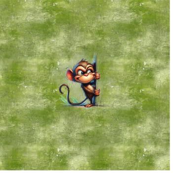 Preview: Guck Guck Affe Panel – BIO French Terry