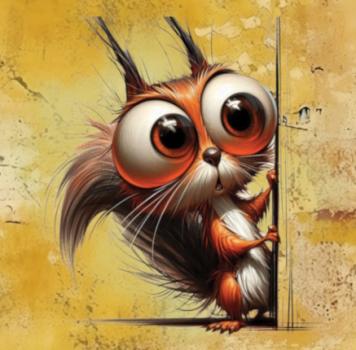 Guck Guck Eichhörnchen Panel – BIO French Terry