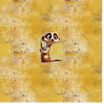 Preview: Guck Guck Erdmännchen Panel – BIO French Terry