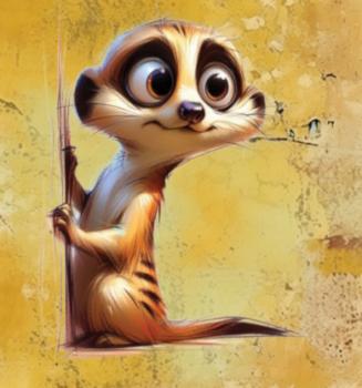 Guck Guck Erdmännchen Panel – BIO French Terry