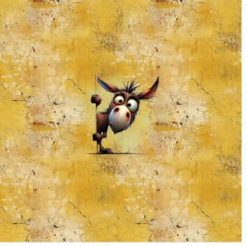 Preview: Guck Guck Esel Panel – BIO French Terry