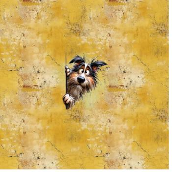 Preview: Guck Guck Hund Panel – BIO French Terry