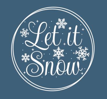 Winterzauber - Panelbild Let it Snow 80 cm - BIO French Terry