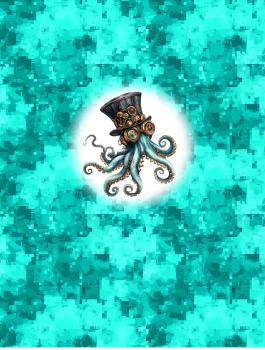 Steampunk - Oktopus 70cm - BIO Jersey