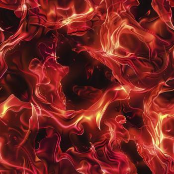 On Fire - Flammen rot - Überbreite BIO French Terry