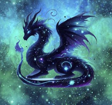 Galaxy Drache Panel – BIO French Terry